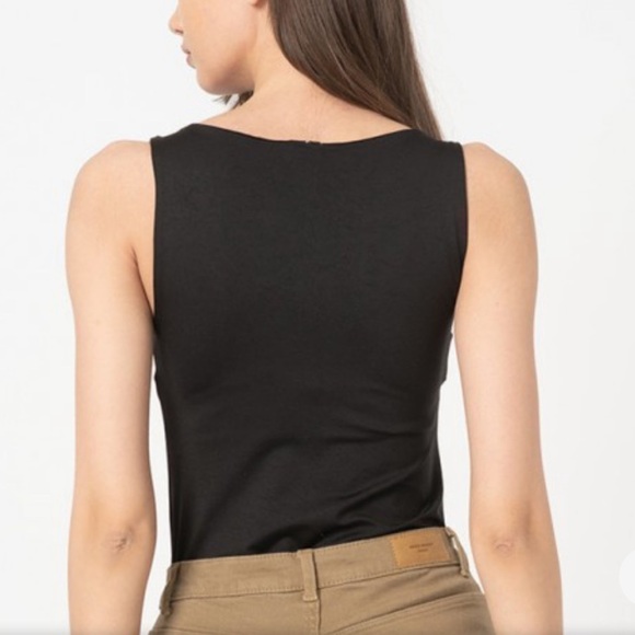 NEW VERO MODA Mazikeen Sleeveless Thong Bodysuit In Black Size Small - Picture 2 of 7